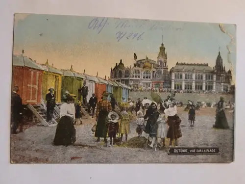 Ostende - Vue Sur La Plage Postkarte: