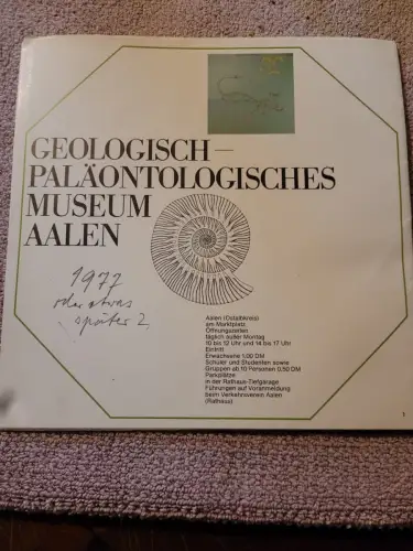 Geologisch - Paläontologisches Museum Aalen (Heft)