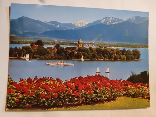 Chiemsee mit Fraueninsel Postkarte: