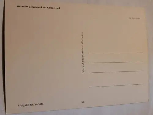 Weindorf Bickensohl am Kaiserstuhl Postkarte: