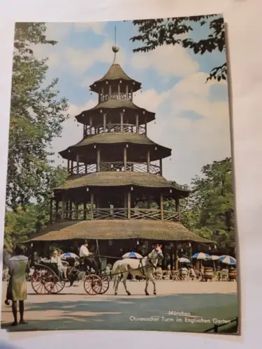 München - Chinesischer Turm Postkarte: