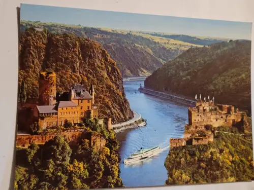 Der schöne Rhein - Das Felsental der Loreley Postkarte:
