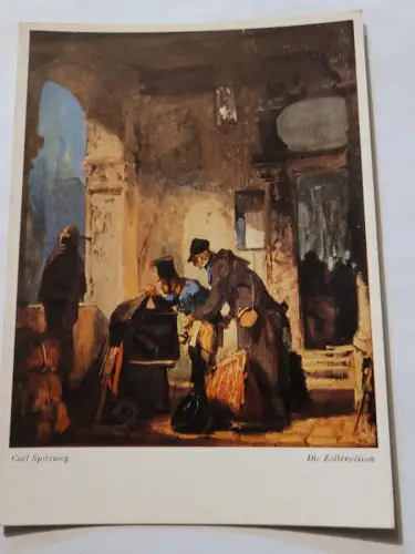 Carl Spitzweg - Die Zollrevision Postkarte:
