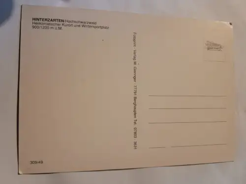 Hinterzarten - Hochschwarzwald Postkarte: