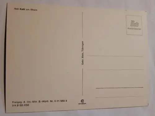 Kehl am Rhein Postkarte: