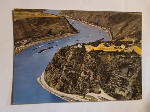 Loreley - St Goarshausen am Rhein und Burg Katz Postkarte:
