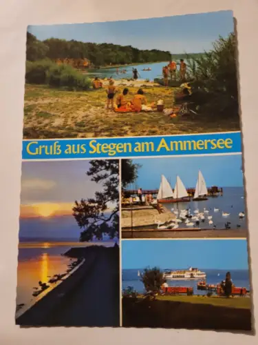 Gruß aus Stegen am Ammersee Postkarte: