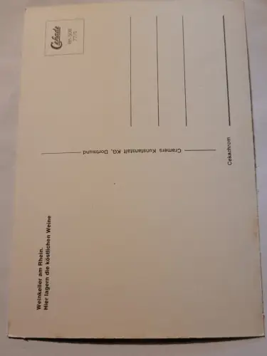 Weinkeller am Rhein Postkarte:
