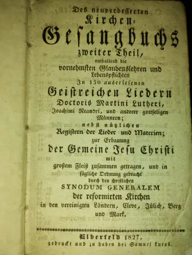 Das neuverbesserte Kirchen Gesangsbuch zweiter Theil