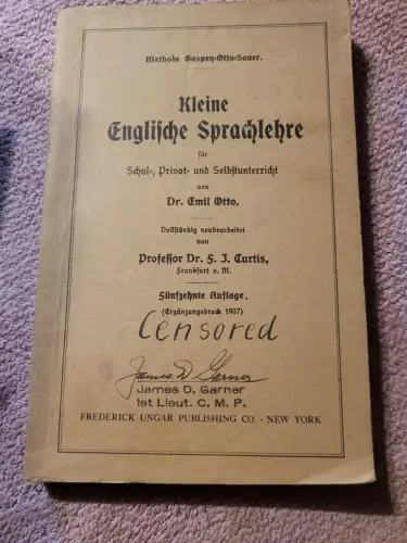 Kleine Englische Sprachlehre Otto, Emil: