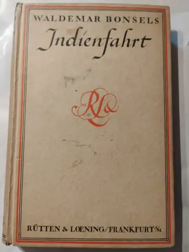 Indienfahrt Bonsels, Waldemar: