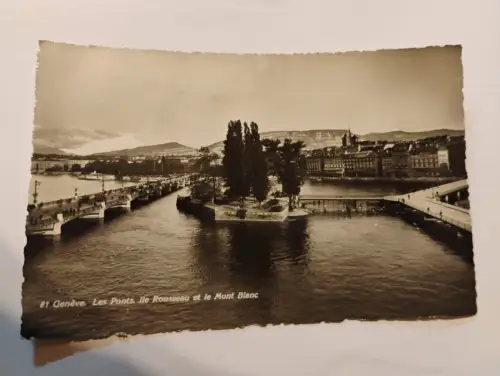Geneve Les Ponts Postkarte: