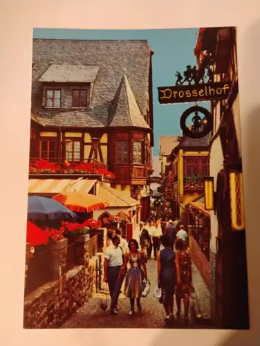 Rüdesheim am Rhein - Drosselgasse Postkarte