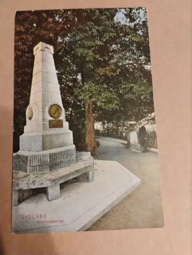 Saulgau Schillerdenkmal Postkarte: