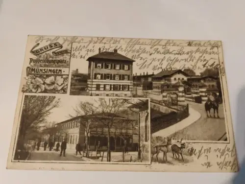 Gruss vom Truppenübungsplatz Münsingen Postkarte: