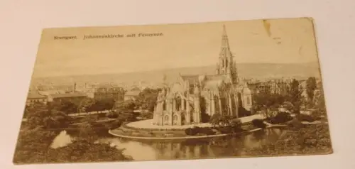 Stuttgart - Johanneskirche mit Feuersee Postkarte: