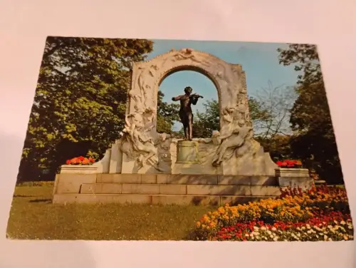 Wien - Johann Strauß Denkmal Postkarte: