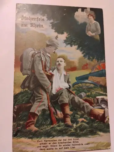 Stolzenfels am Rhein (2) Postkarte: