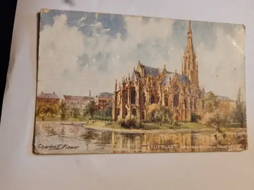 Stuttgart - Johanneskirche u Feuersee Postkarte: