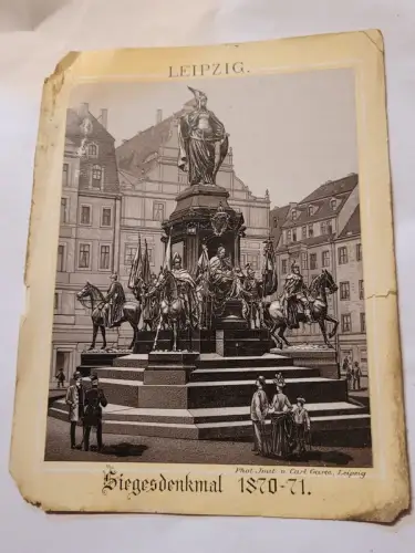 Leipzig - Siegesdenkmal 1870-71 Postkarte: