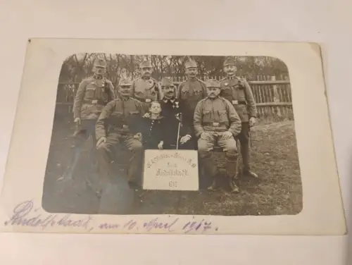 Militär Polizei Rudolfstadt 1918 Postkarte: