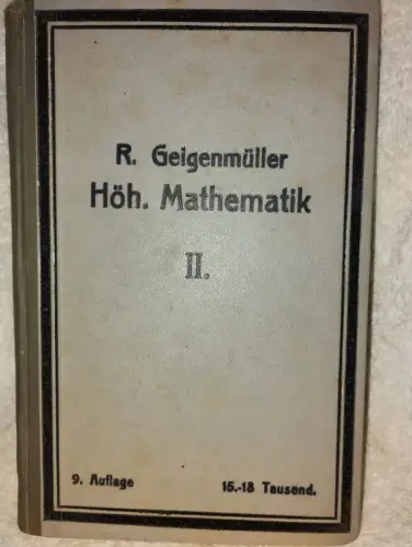 Höhere Mathematik 2 R. Geigenmüller: