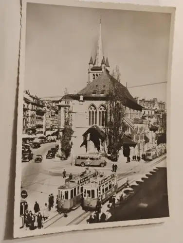 Lausanne Place St Francois Postkarte:
