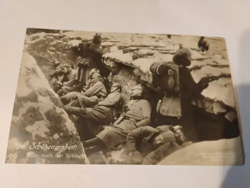 Im Schützengraben Postkarte: