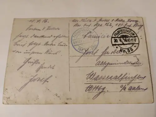 15 Soldaten Postkarte: