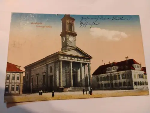 Ansbach Ludwigs.Kirche Postkarte: