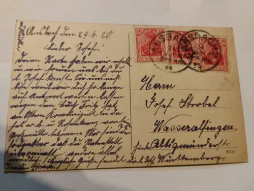 Ansbach Ludwigs.Kirche Postkarte: