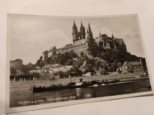Meißen a. d. Elbe - Albrechtsburg u. Dom Postkarte: