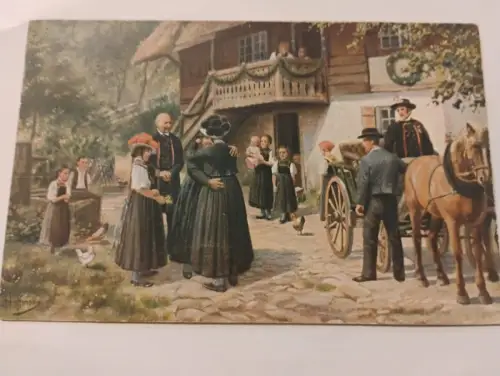 Abschied vom Elternhaus Postkarte: