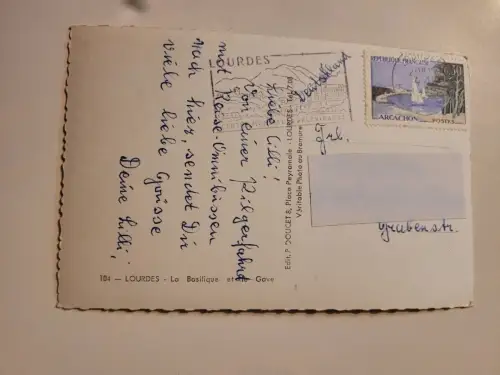 Lourdes Postkarte: