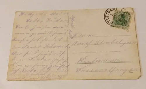 Stuttgart - Kaiser Wilhelm Denkmal Postkarte: