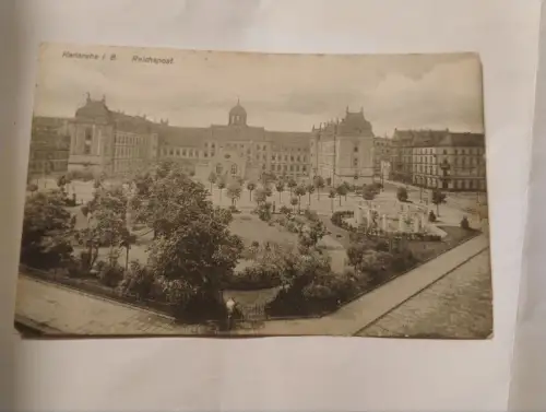 Karlsruhe I.B. Reichspost Postkarte:
