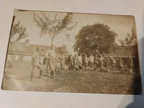 Soldatengruppe Postkarte: