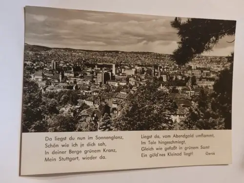Stuttgart - Lied Postkarte: