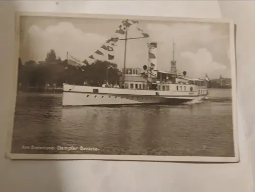 Am Bodensee Dampfer Bavaria Postkarte: