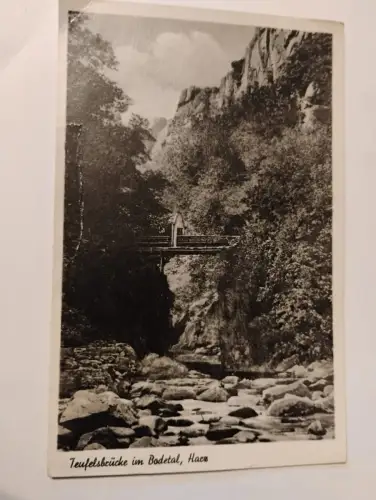 Teufelsbrücke im Bodetal Postkarte: