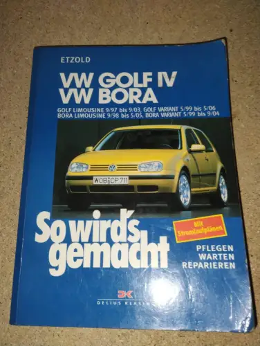VW Golf IV 9/97-9/03, Bora 9/98-5/05, Golf IV Variant 5/99-5/06, Bora Variant 5/