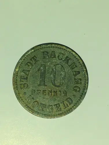 Notgeld - Stadt Backnang - 10 Pfennig