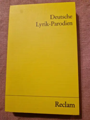 Deutsche Lyrik-Parodien aus drei Jahrhunderten