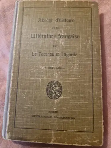 Abrege d historie de la Litterature Francaise