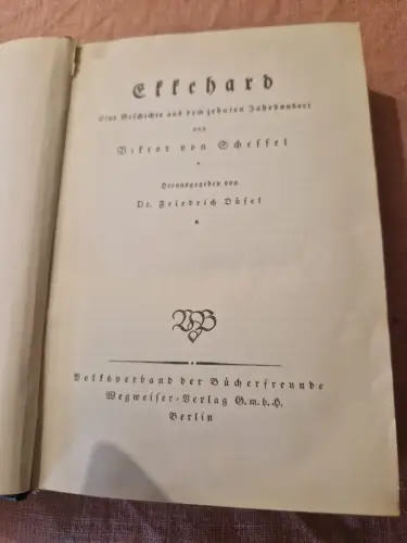 Ekkehard Scheffel, Viktor von: