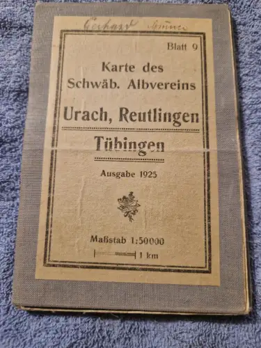 Wanderkarte 1:50000 - Urach, Reutlingen und Tübingen