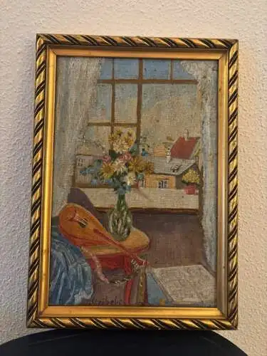 Ströbele stimmungsvolles Jugendstilgemalde mit Signatur