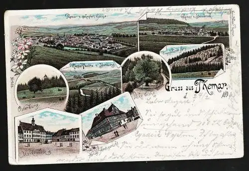 [Lithographie] Gruss aus Themar. 