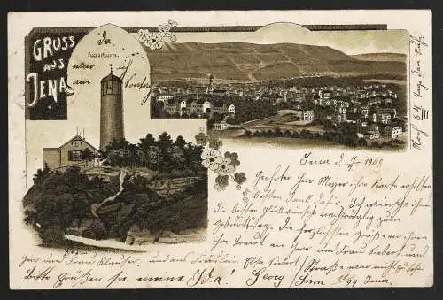 [Lithographie] Gruss aus Ilmenau. 