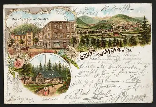 [Lithographie] Gruss aus Ilmenau i. Th. 